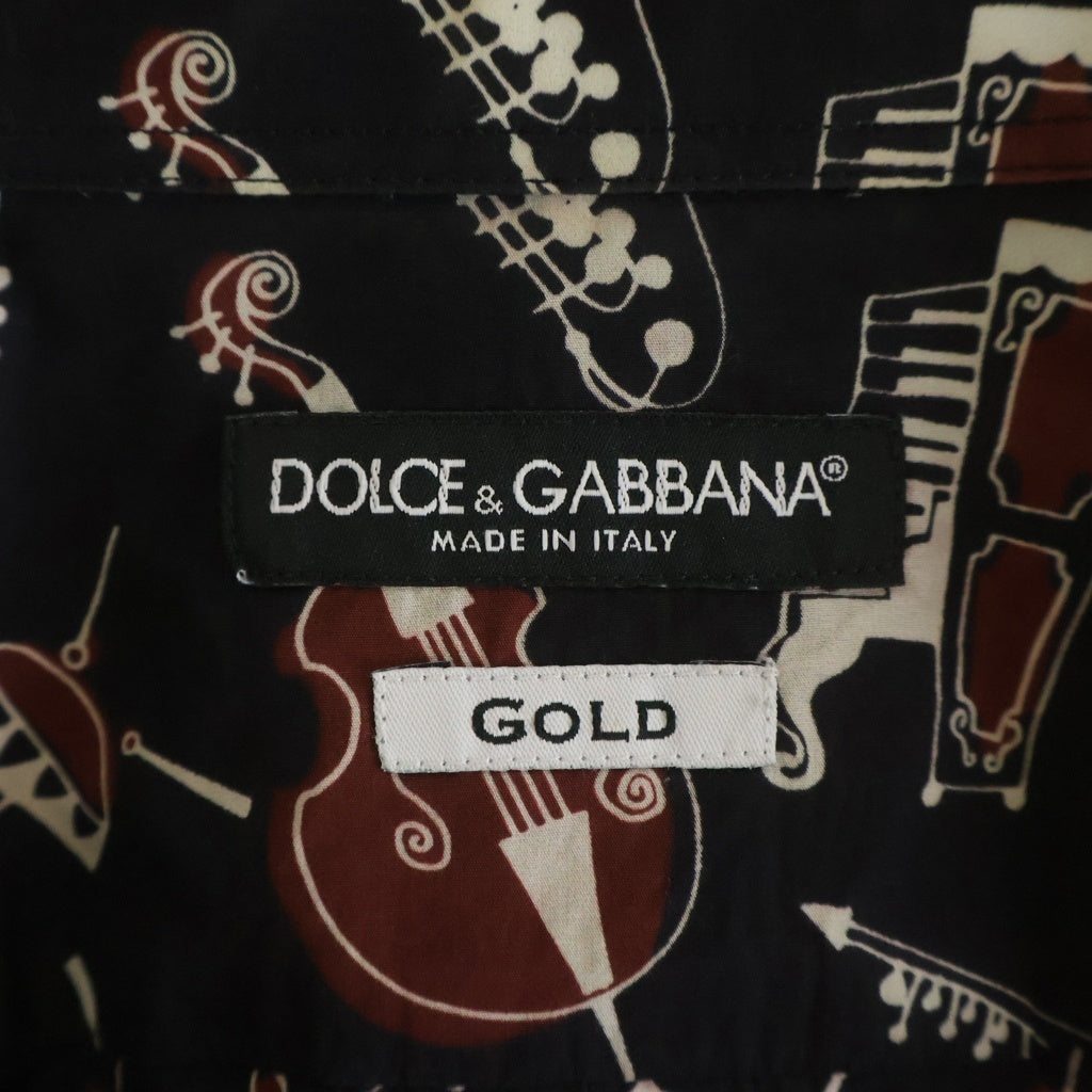 DOLCE & GABBANA(ドルチェアンドガッバーナ) 総柄長袖シャツ シャツ ブラック G5EB6T FS52X