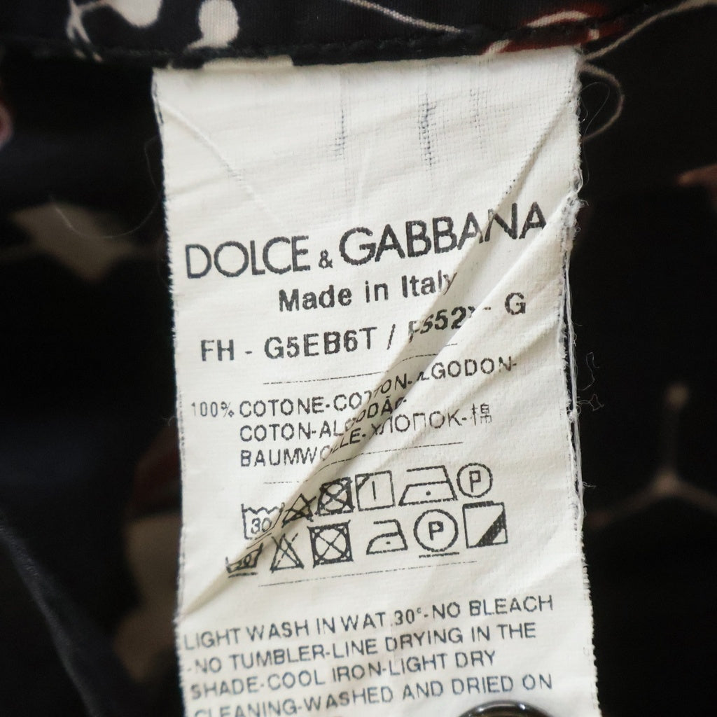 DOLCE & GABBANA(ドルチェアンドガッバーナ) 総柄長袖シャツ シャツ ブラック G5EB6T FS52X