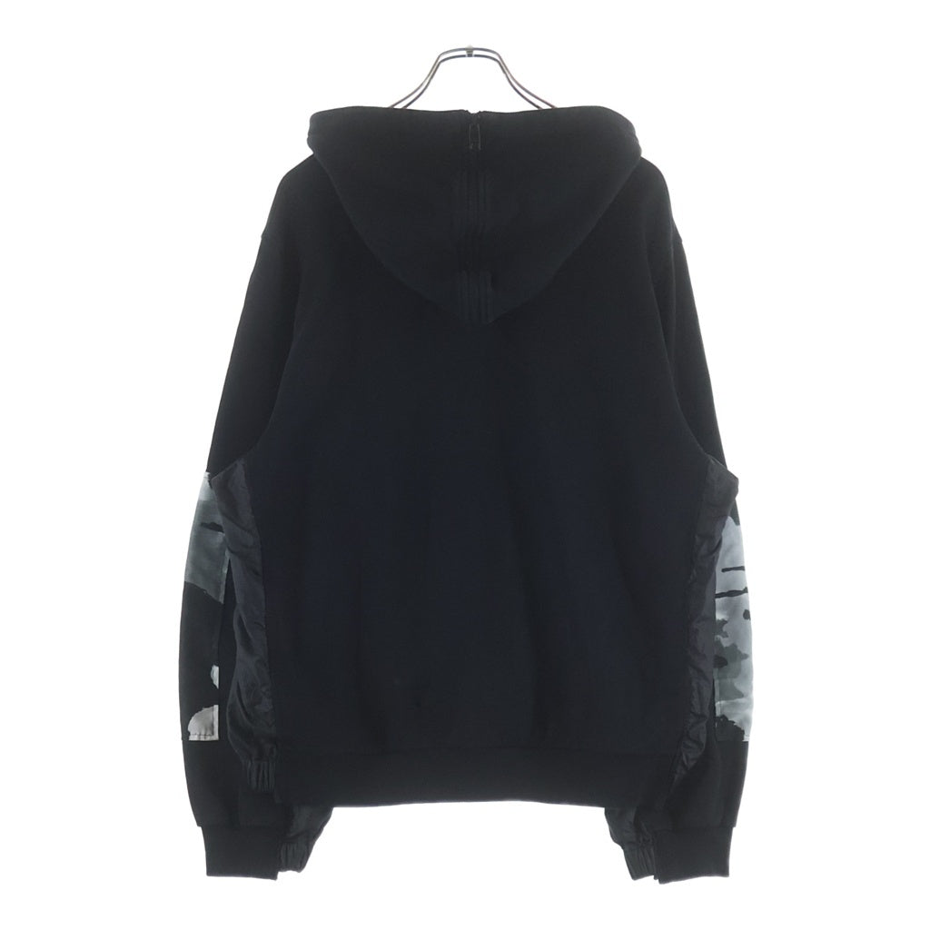 DOLCE & GABBANA(ドルチェアンドガッバーナ) FOLLOW Y OUR GROOVE ロゴパッチ プルオーバーパーカー パッチワークパーカー ブラック J9021Z G7YJV