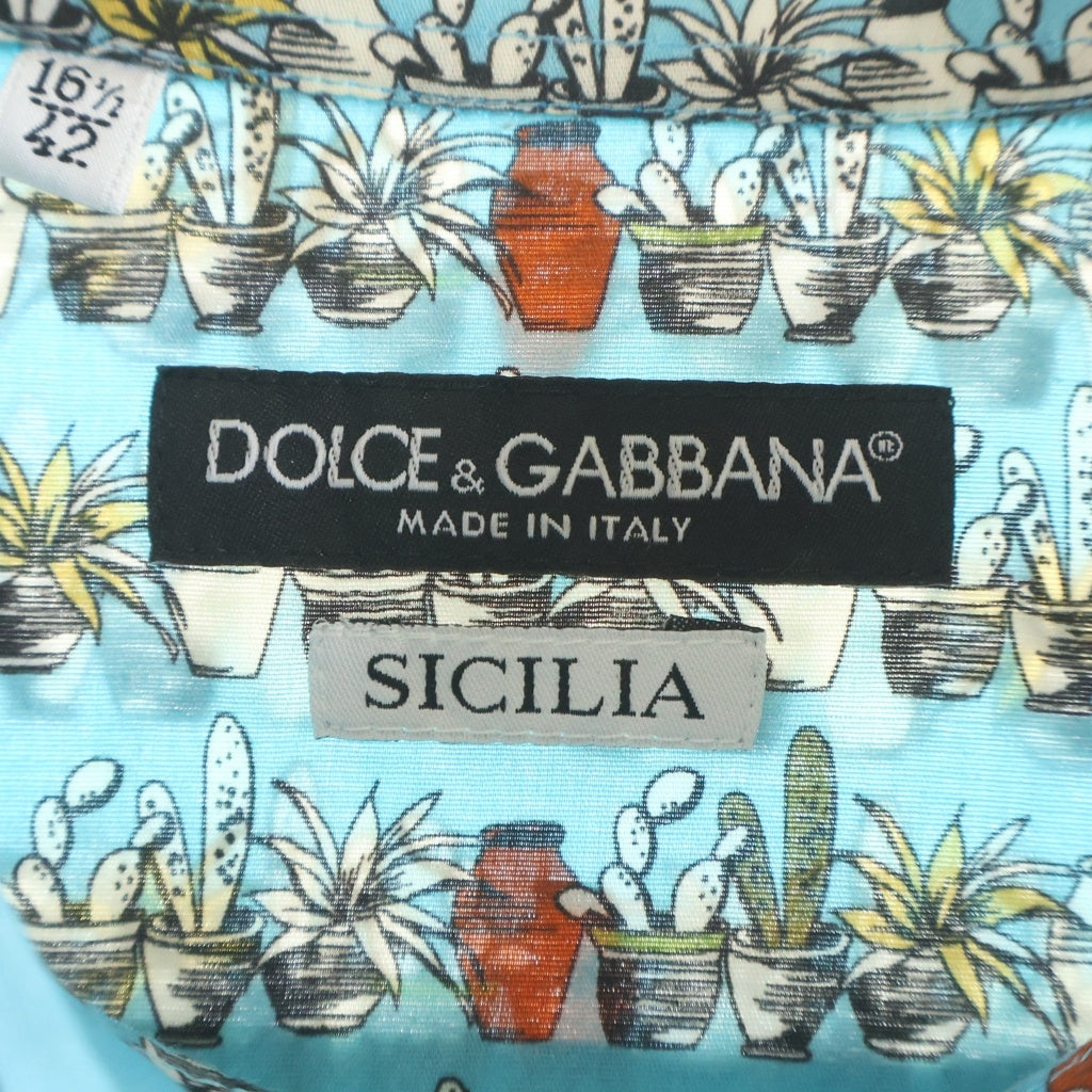 DOLCE & GABBANA(ドルチェアンドガッバーナ) フラワー総柄 ボタンアップ襟付き長袖シャツ マルチカラー G5CE5T FSECK