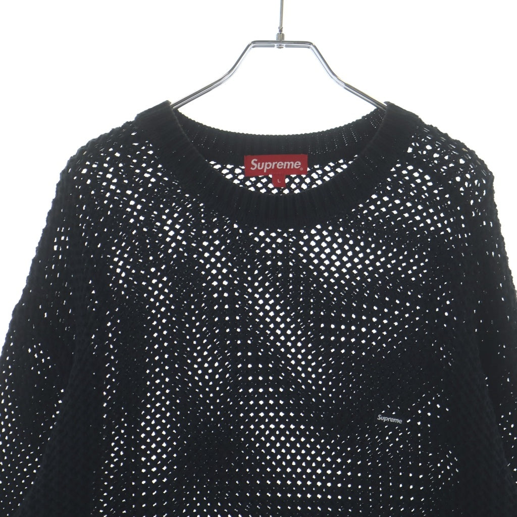 SUPREME(シュプリーム) 22SS Open Knit Small Box Sweater オープンニット スモールボックス スウェット ブラック