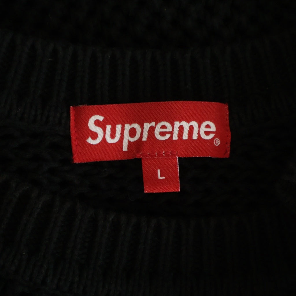 SUPREME(シュプリーム) 22SS Open Knit Small Box Sweater オープンニット スモールボックス スウェット ブラック