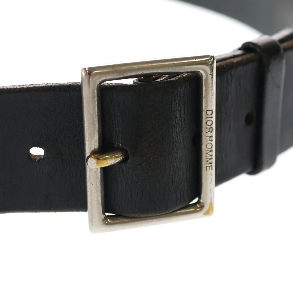 Dior HOMME(ディオールオム) 06aw エディ期 レザー スタッズベルト ブラック