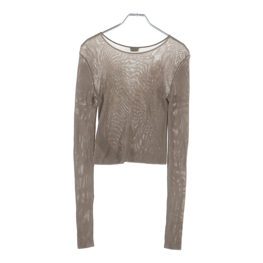 SAINT LAURENT PARIS(サンローランパリ) リップディティール ビスコースクロップトップスレディース ベージュ Y76BM2832
