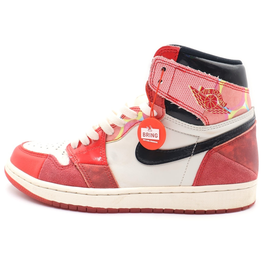 NIKE(ナイキ) AIR JORDAN1 RETRO HIGH OG SPIDER-MAN エアジョーダン1 スパイダーマン レザーハイカットスニーカー レッド US8.5/26.5CM DV1748-601