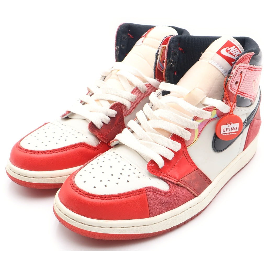 NIKE(ナイキ) AIR JORDAN1 RETRO HIGH OG SPIDER-MAN エアジョーダン1 スパイダーマン レザーハイカットスニーカー レッド US8.5/26.5CM DV1748-601