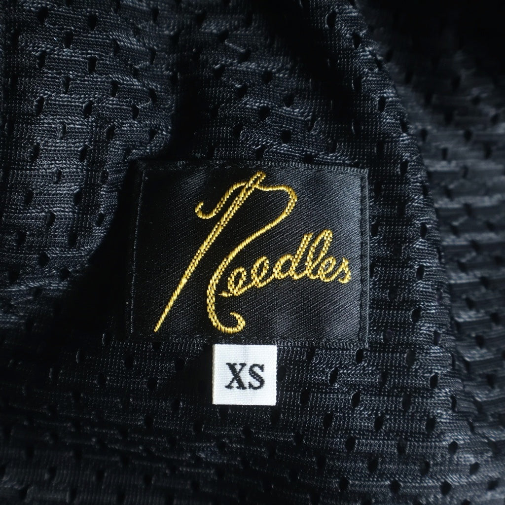 Needles(ニードルス) TRACK PANTS 総柄トラックパンツ ストレートパンツ ブラック/パープル SX403
