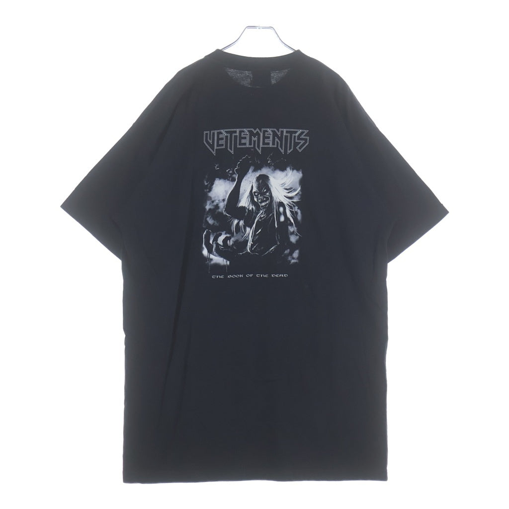 VETEMENTS(ヴェトモン) 21SS スカルプリントオーバーサイズTシャツ 半袖Tシャツ カットソー ブラック UE51TR570B