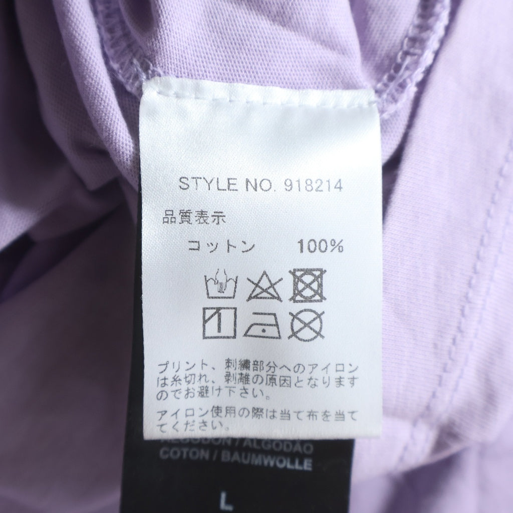 RAF SIMONS(ラフシモンズ) Question Everything T-shirt フロントグラフィック缶バッチ付き 半袖Tシャツ カットソー パープル 918214