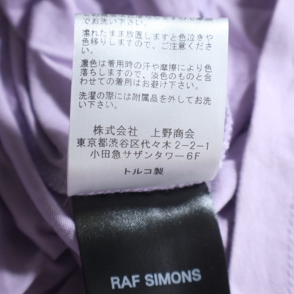 RAF SIMONS(ラフシモンズ) Question Everything T-shirt フロントグラフィック缶バッチ付き 半袖Tシャツ カットソー パープル 918214