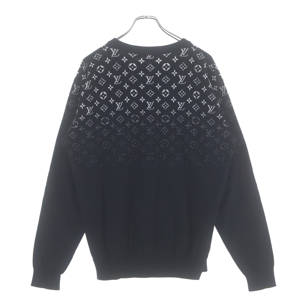 LOUIS VUITTON(ルイヴィトン) 24SS グラディエントモノグラム クルーネックニット グラデーションニット ブラック RM241Q USO HQN42W