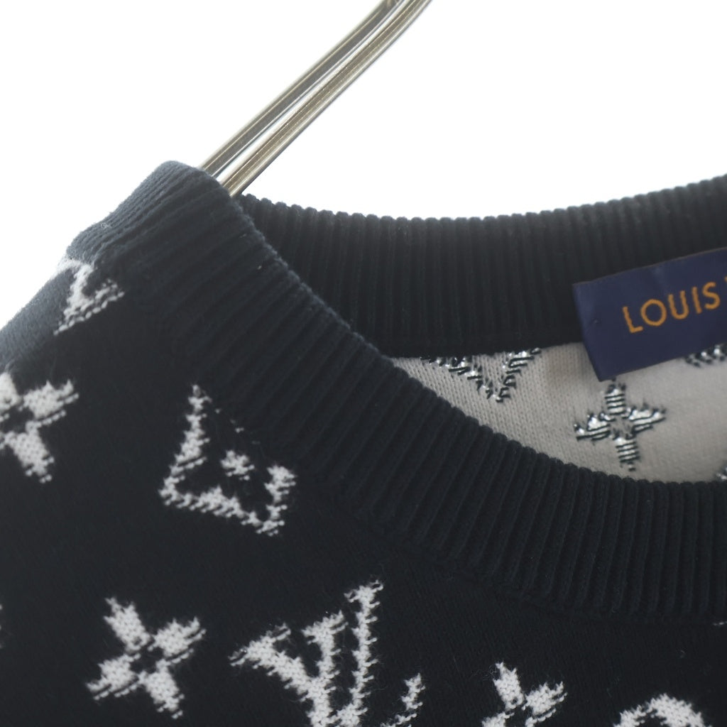 LOUIS VUITTON(ルイヴィトン) 24SS グラディエントモノグラム クルーネックニット グラデーションニット ブラック RM241Q USO HQN42W