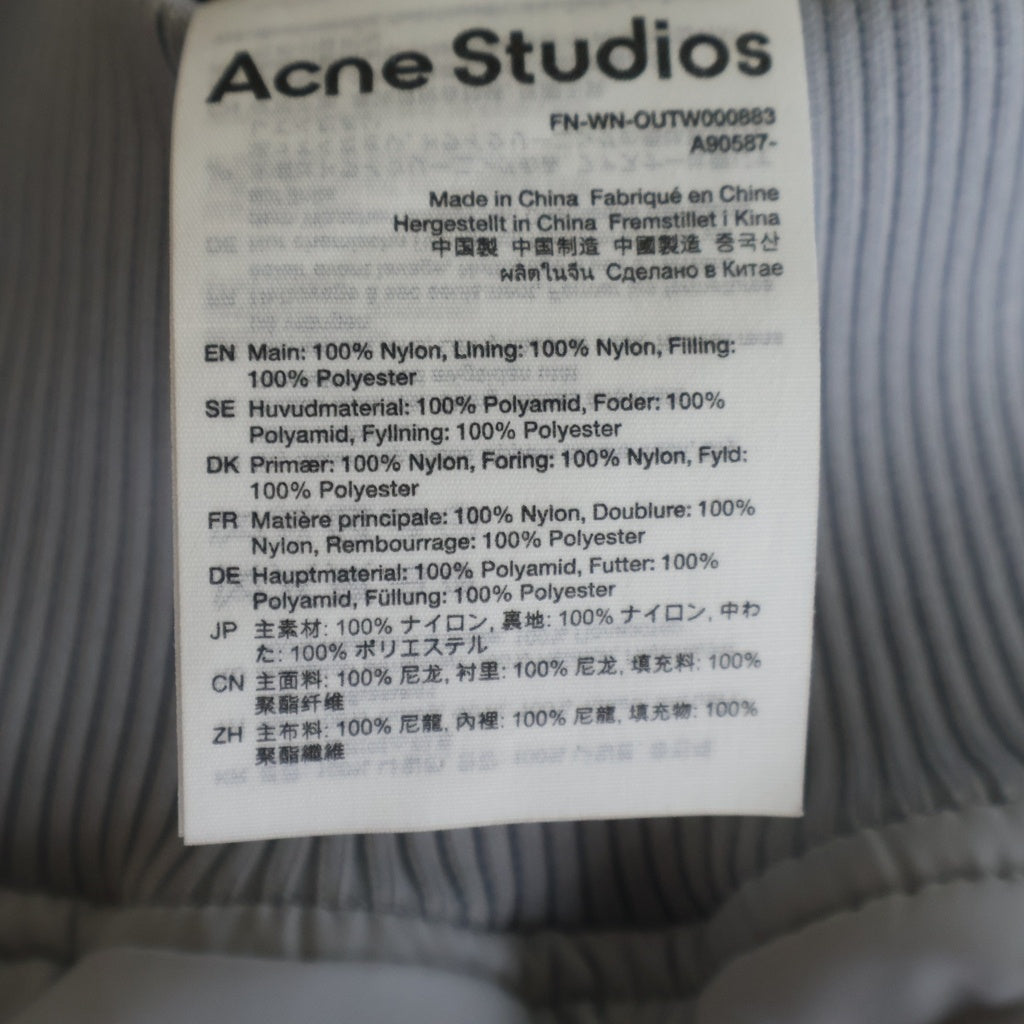 Acne Studios(アクネ ストゥディオズ) 23AW BONBER JACKET ジップアップ ボンバージャケット グレー FN-WN-OUTW000883