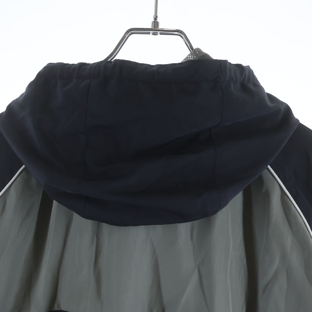 miumiu(ミュウミュウ) 25SS Technical Nylon Zip Up Jacket テクニカル ジップアップ ジャケット ブルゾン グレー/ブラック