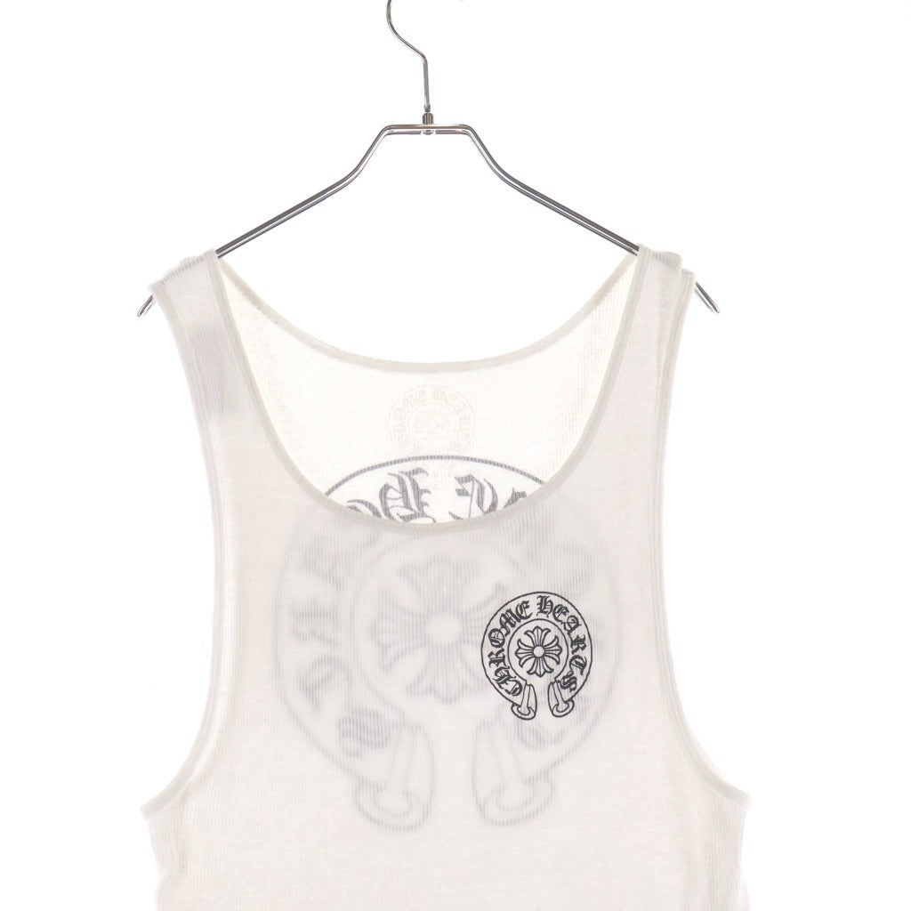 CHROME HEARTS(クロムハーツ) CH PLS CSプラス バックホースシュープリント タンクトップ ホワイト