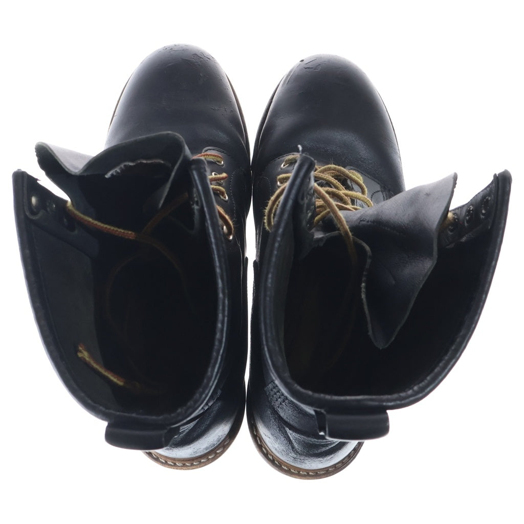 RED WING(レッド ウイング) 2218 刺繍羽タグ ロガーブーツ ブラック US9.5/27.5cm