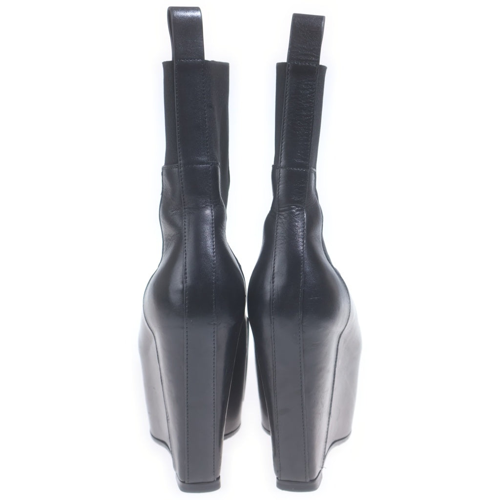 Rick Owens(リックオウエンス) 24AW GRILLED WEDGE BEATLE グリル ウェッジ ビートル レザー ブーツ ブラック