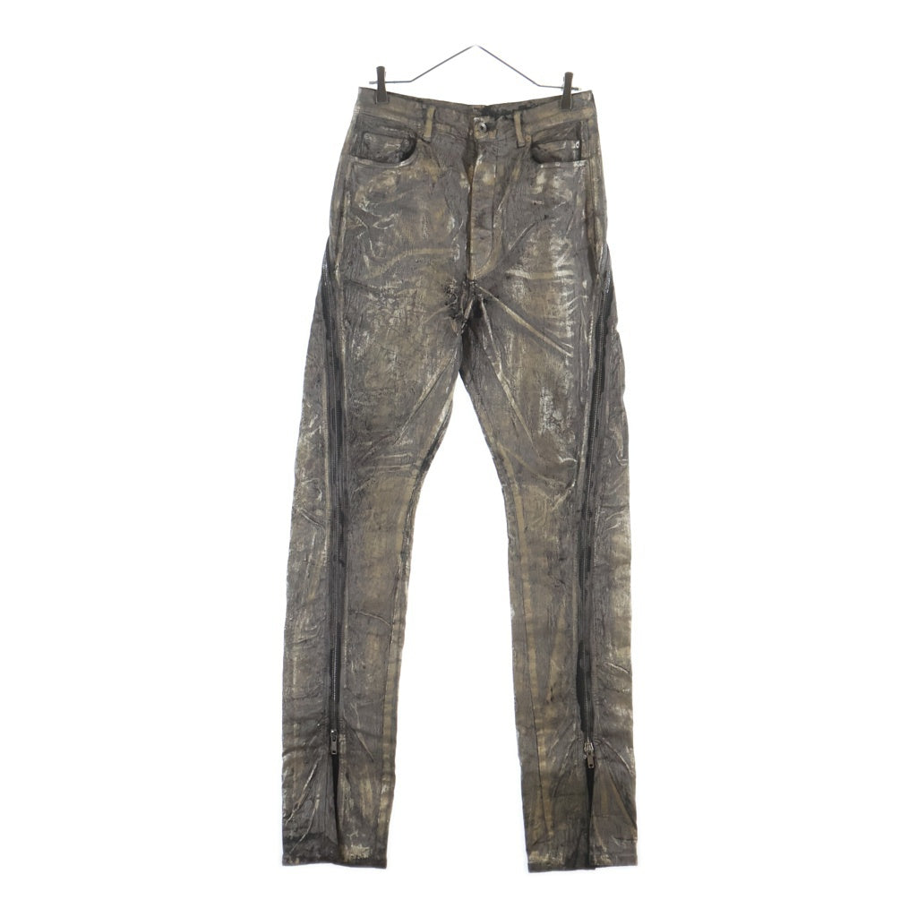 Rick Owens(リックオウエンス) 25SS Hollywood Bolan Banana ボランバナナ コーティングデニムパンツ ゴールド RR01E5343-SGMC