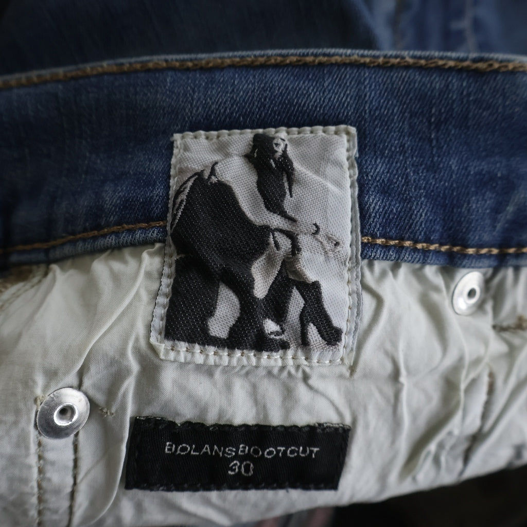 Rick Owens DRKSHDW(リックオウエンス ダークシャドウ) 25SS BOLAN BOOTCUT ボラン フレアデニムパンツ ウォッシュド インディゴ DU01E3365-SDWB