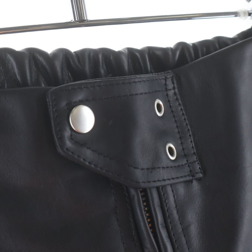 Rick Owens(リックオウエンス) 24SS LUXOR JOGGER ルクソールジョガー レザーパンツ ブラック RU01D3395-LOY
