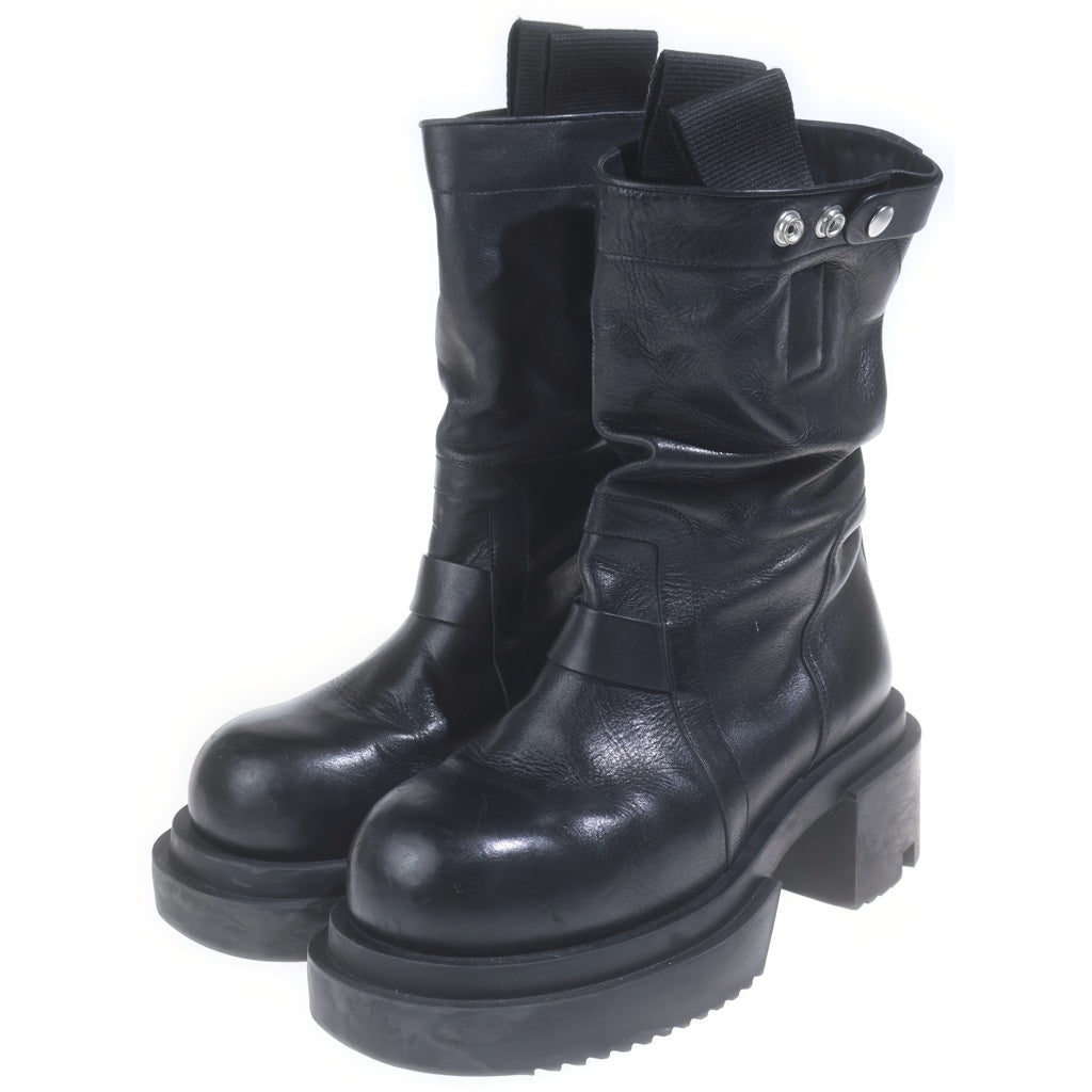 Rick Owens(リックオウエンス) Pull on Bogun ボーガン レザーブーツ ブラック