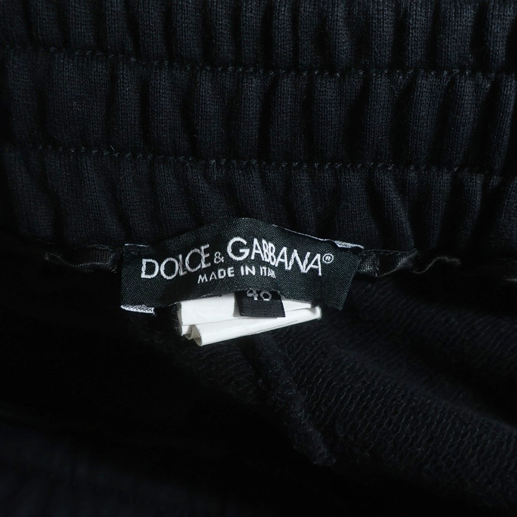 DOLCE & GABBANA(ドルチェアンドガッバーナ) ロゴプレート ジョガースウェットパンツ ブラック G4ZCAT/G7JYX