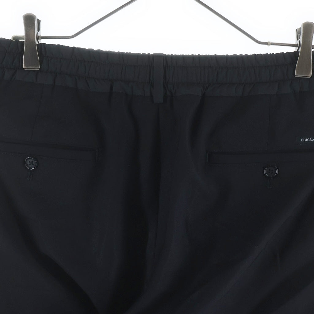 DOLCE & GABBANA(ドルチェアンドガッバーナ) ジップフライ ベルトループ付き ジョガーパンツ ブラック GW19ET/FURIR
