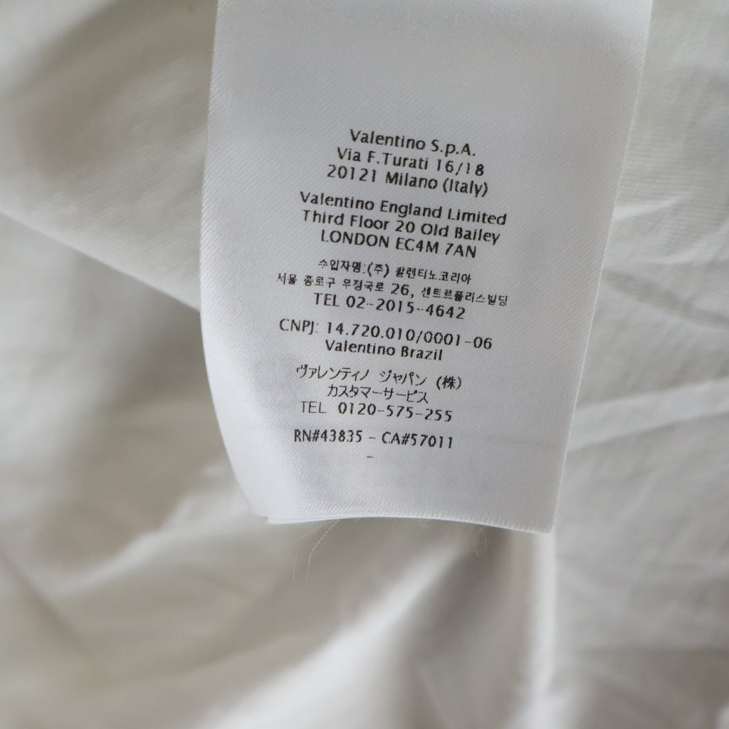 VALENTINO(ヴァレンティノ) スパンコールロゴ デザイン Tシャツ/カットソー ホワイト