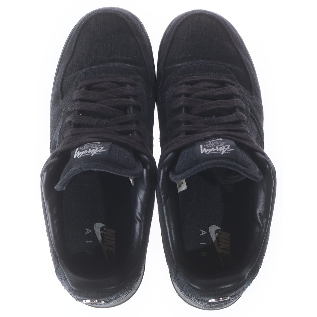 NIKE(ナイキ) ×STUSSY AIR FORCE 1 LOW FOSSIL STONE ステューシー エアフォース1 ロー フォッシルストーン ローカットスニーカー US9.5/27.5cm ブラック CZ9084-200