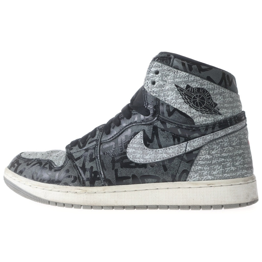 NIKE(ナイキ) AIR JORDAN 1 RETRO HIGH OG REBELLIONAIRE エアジョーダン1 レベリオネア ハイカットスニーカー ブラック/グレー US9.5/27.5cm 555088-036