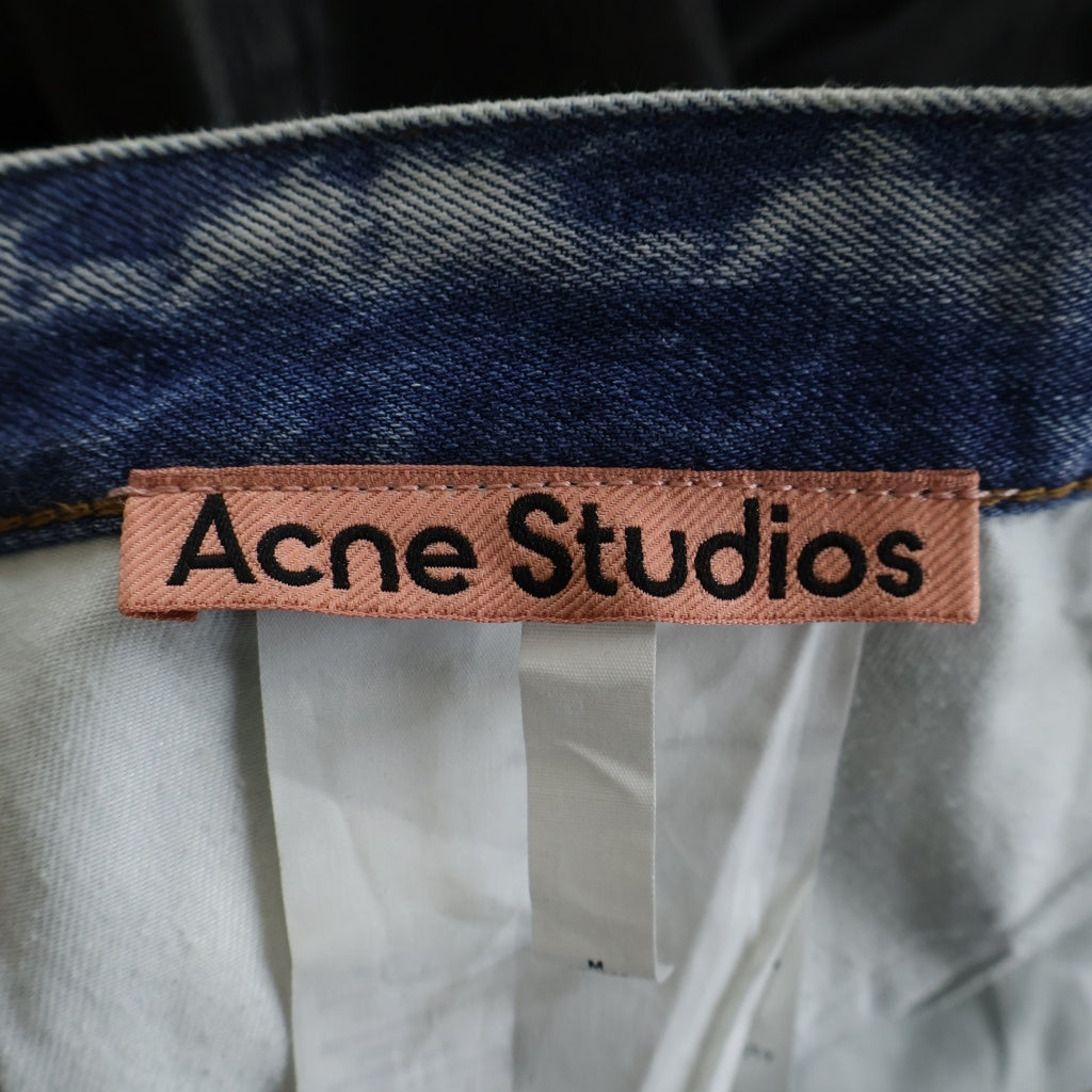 Acne Studios(アクネ ストゥディオズ) Leather Finish Regular Fit Jeans レザーフィニッシュ フィット ジーンズ ブラック