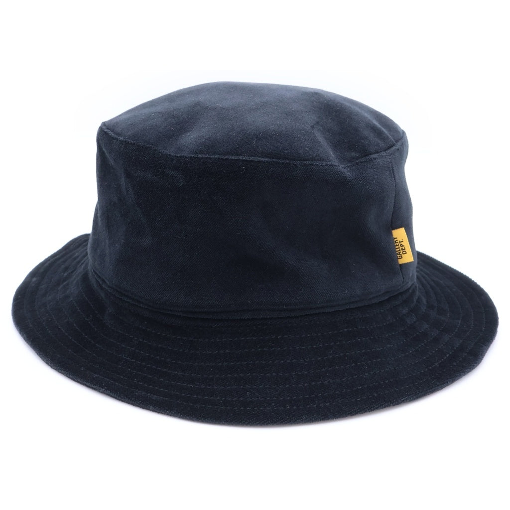 GALLERY DEPT.(ギャラリーデプト) Velvet Bucket Hat ベルベット フラット型 バケットハット 帽子 ブラック