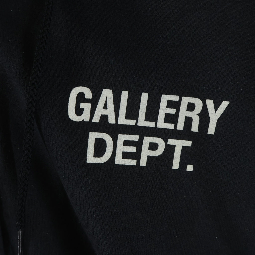 GALLERY DEPT.(ギャラリーデプト) SUN FADED ENGLISH LOGO ZIP UP HOODIE ユーズド加工 ジップアップフーディ パーカー ブラック