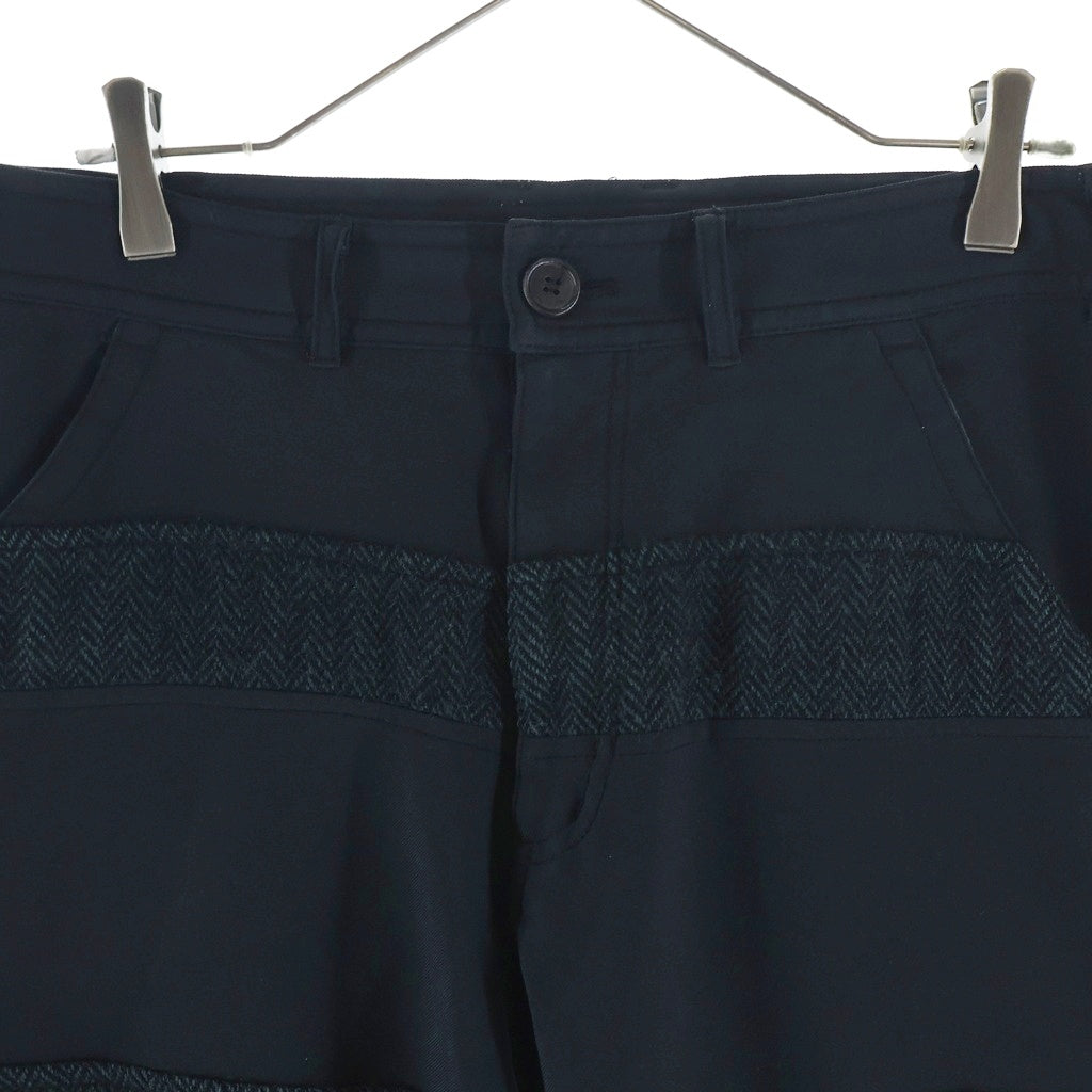 COMME des GARCONS(コムデギャルソン) ウールパッチトラウザー スラックスパンツ ブラック W19141