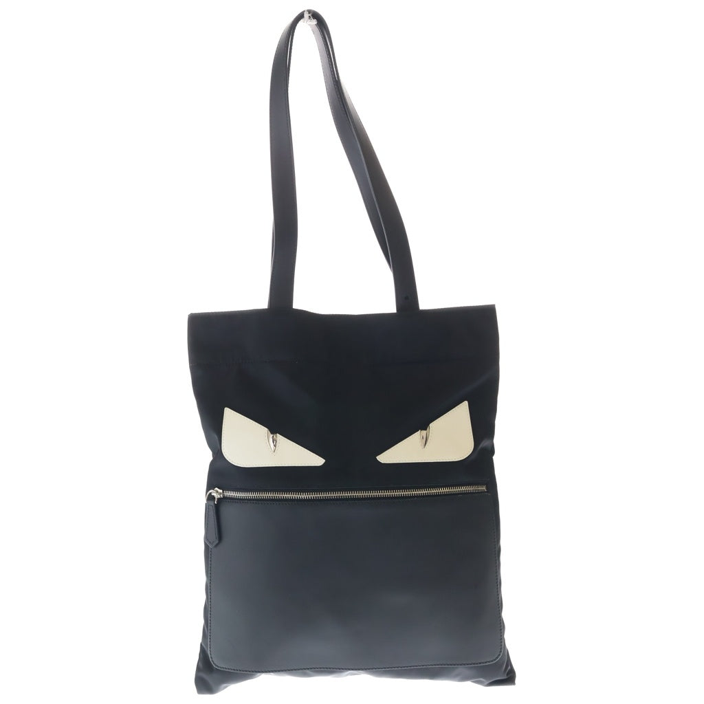 FENDI(フェンディ) バッグバグズ モンスター トートバッグ レザーポケット付きナイロンバック レディース