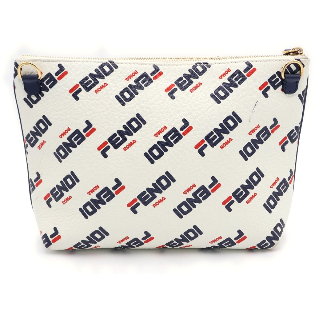 FENDI(フェンディ) ×FILA 19SS ALL logo bag フィラ レザーポーチバック ホワイト