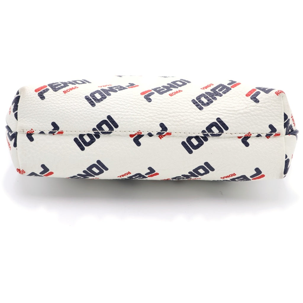 FENDI(フェンディ) ×FILA 19SS ALL logo bag フィラ レザーポーチバック ホワイト