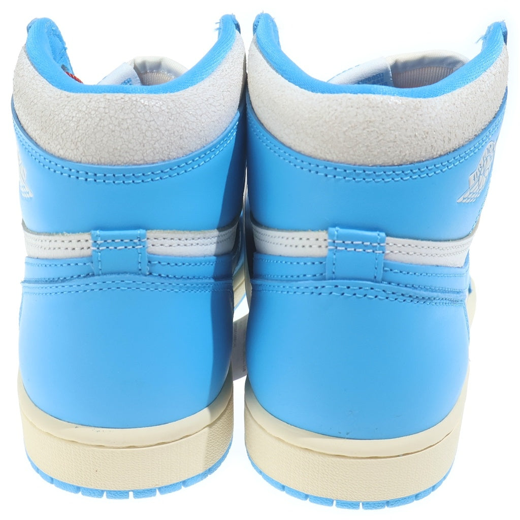 NIKE(ナイキ) AIR JORDAN1 RETRO HIGH OG UNC REIMAGINED エアージョーダン1 レトロ UNC リマジンド レザーハイカットスニーカー ホワイト/ブルー US8.5/26.5cm DZ5485-402