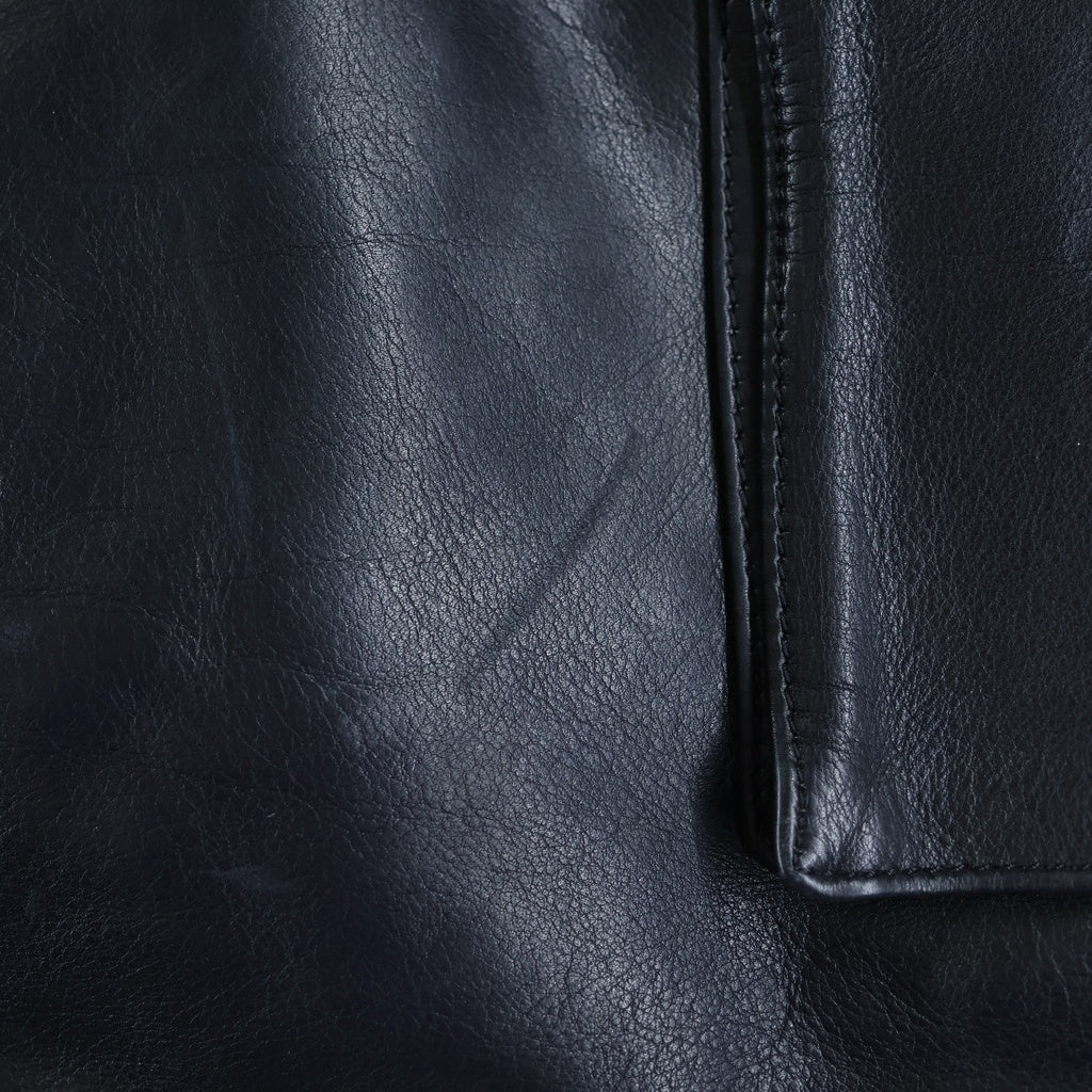 CHROME HEARTS(クロムハーツ) FATIGUE LTHR レザーファティーグ クロスボールボタンファティーグレザーカーゴショートパンツ ブラック/シルバー