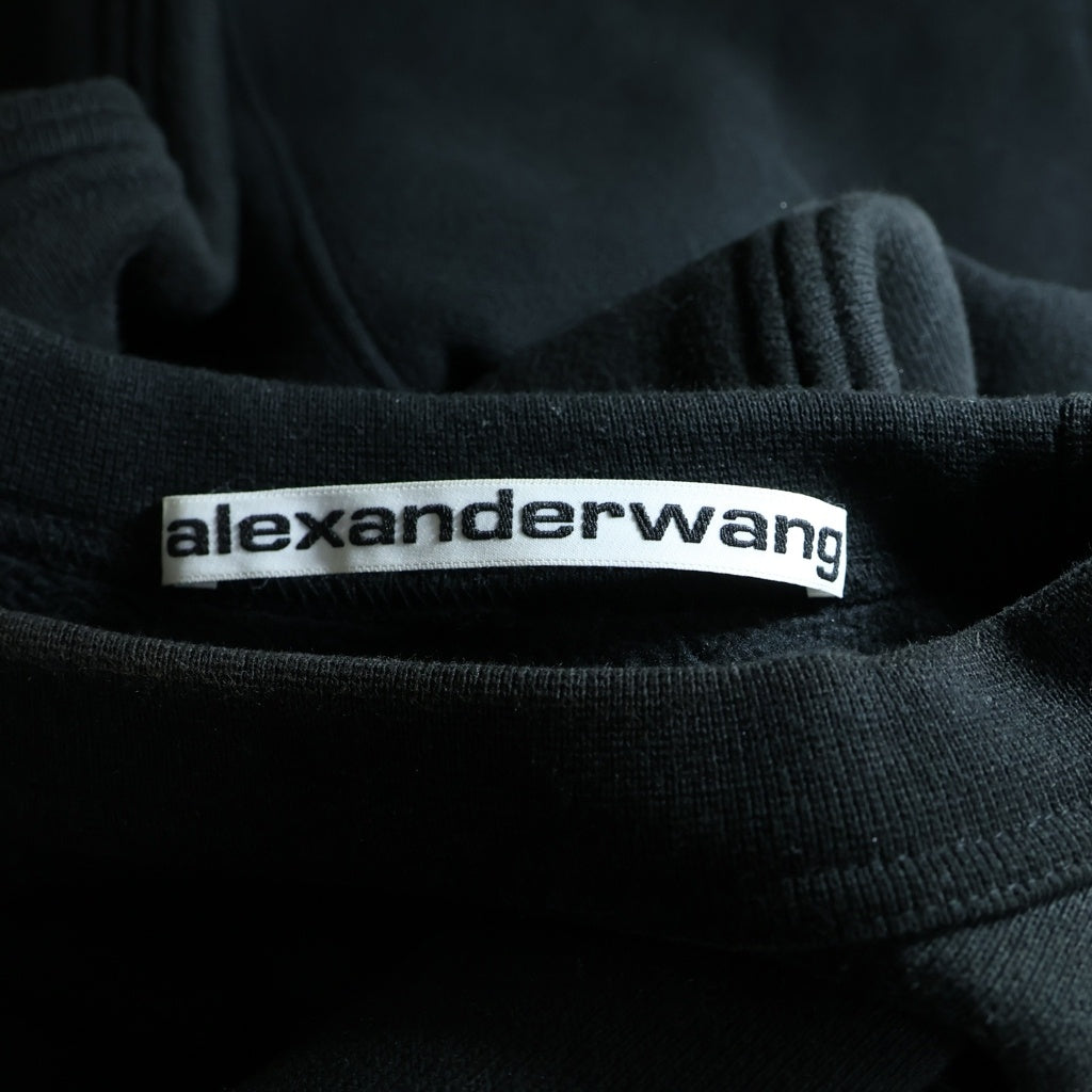 ALEXANDER WANG(アレキサンダーワン) LOGO CREWNECK SWEAT ロゴ クルーネック スウェットトレーナー ブラック UCC2221530