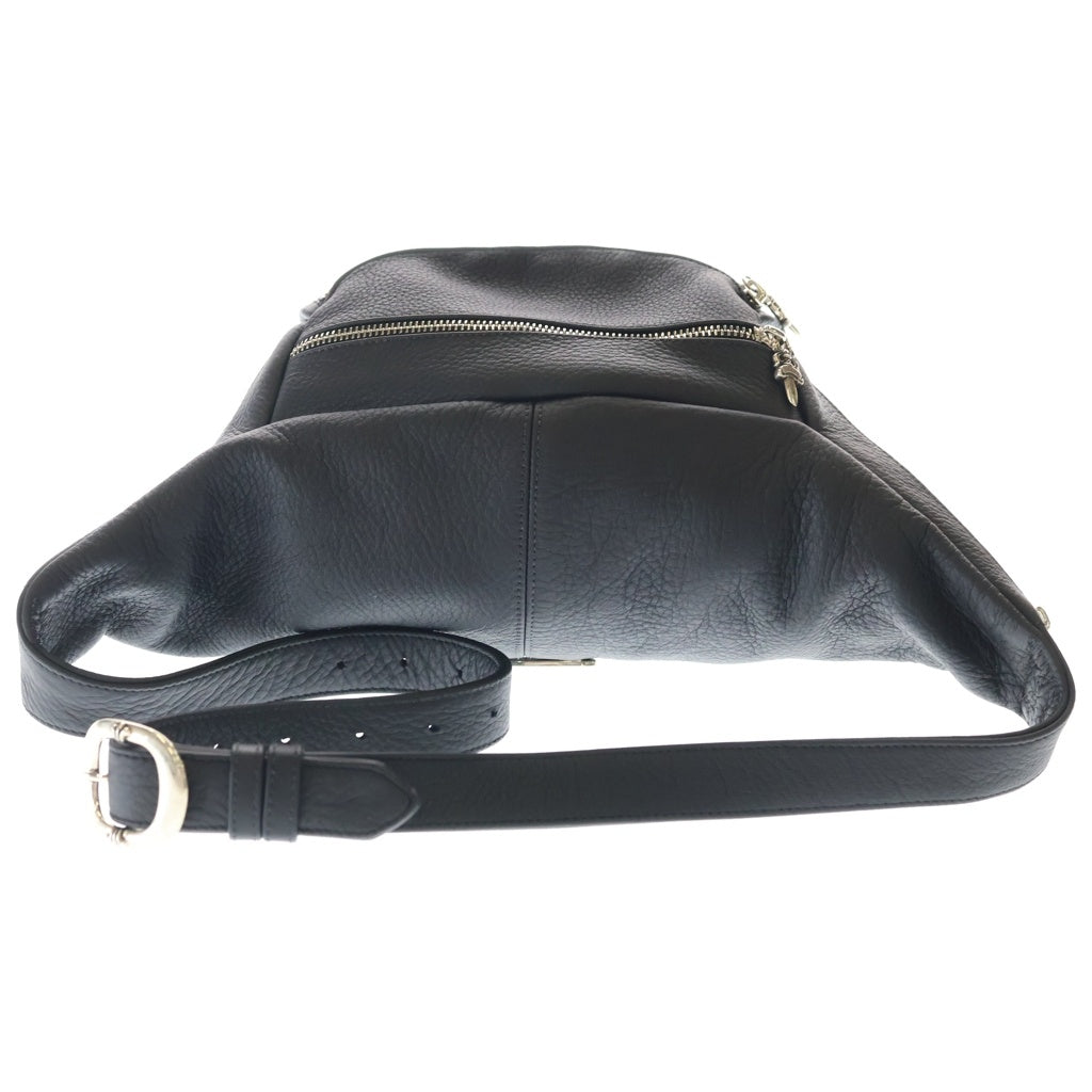 CHROME HEARTS(クロムハーツ) #1 SNAT PACK スナットパック ダガージップ ガンスリンガーベルト レザーウエストバッグ ブラック BCA378 レディース