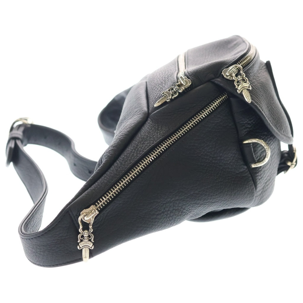 CHROME HEARTS(クロムハーツ) #1 SNAT PACK スナットパック ダガージップ ガンスリンガーベルト レザーウエストバッグ ブラック BCA378 レディース