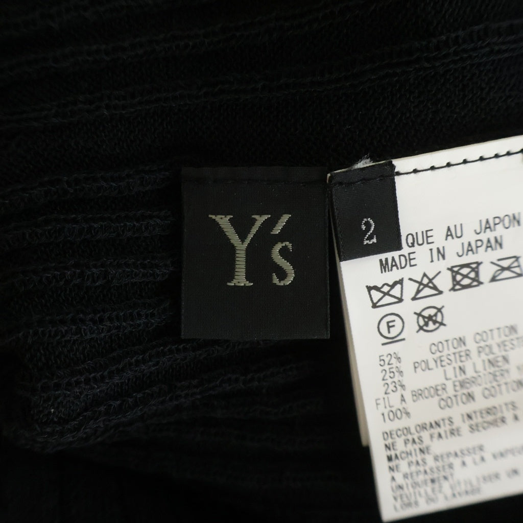 Y's(ワイズ) フリンジデザイン カーディガン ニット ブラック YP-K17