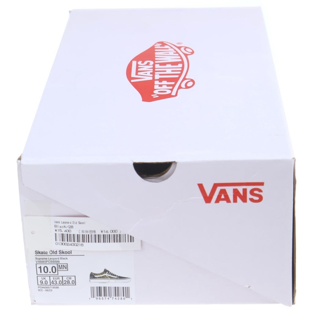 VANS(ヴァンズ) 23AW ×leopard old skool シュプリーム レオパード オールドスクール ローカットスニーカー シューズ ブラック 721454