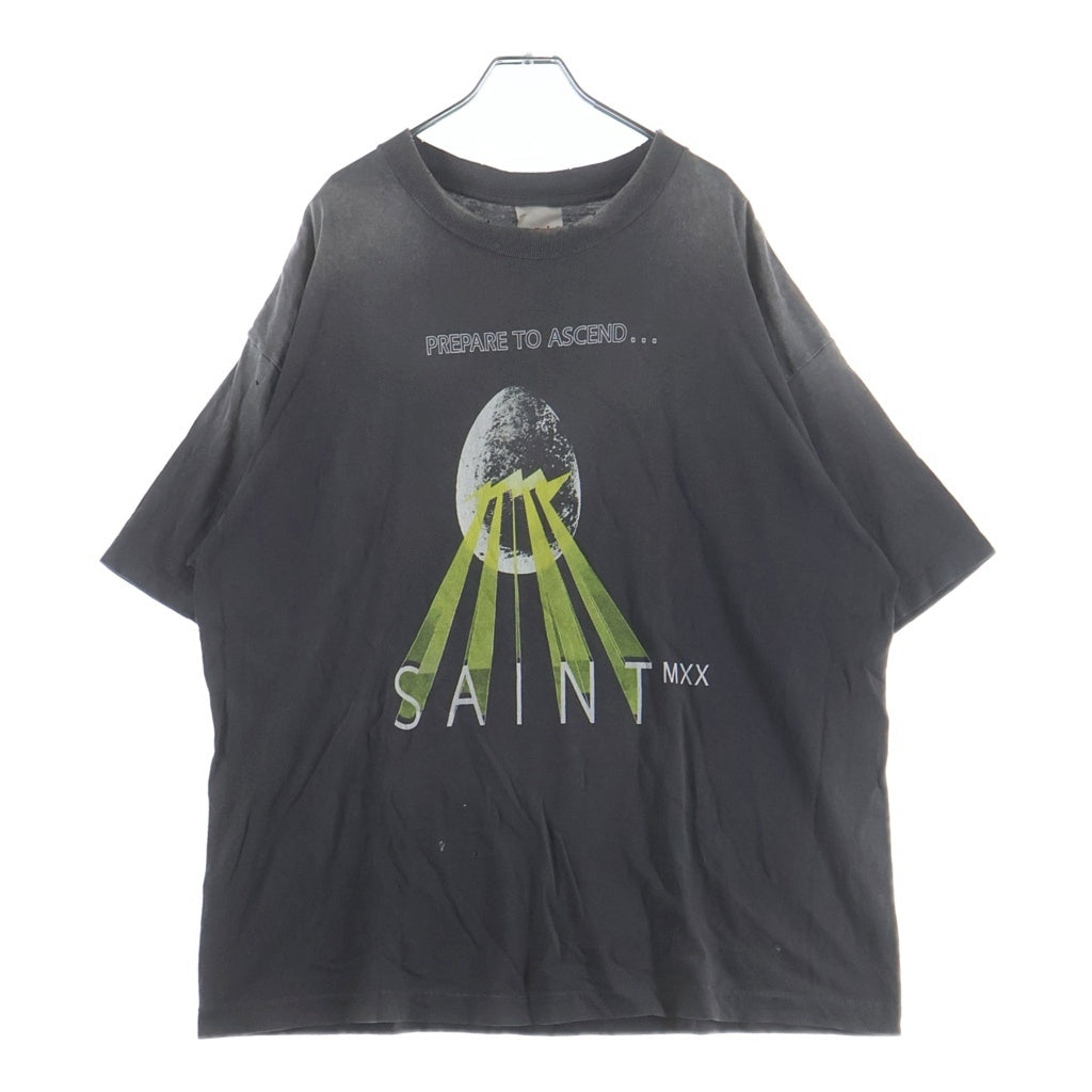 SAINT MICHAEL(セントマイケル) 25SS EGG SS TEE ヴィンテージ加工Tシャツ カットソー ブラック SM-HR6-0000-007