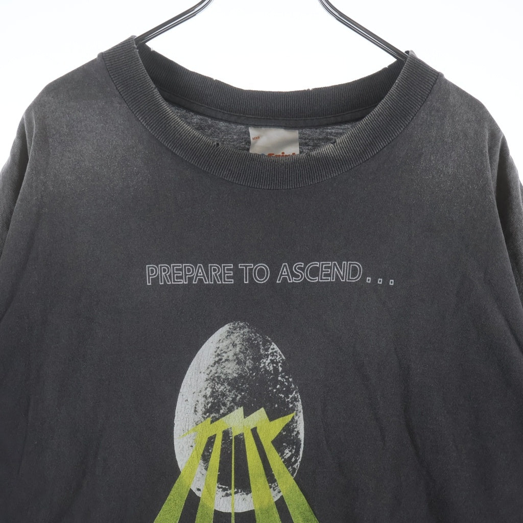 SAINT MICHAEL(セントマイケル) 25SS EGG SS TEE ヴィンテージ加工Tシャツ カットソー ブラック SM-HR6-0000-007
