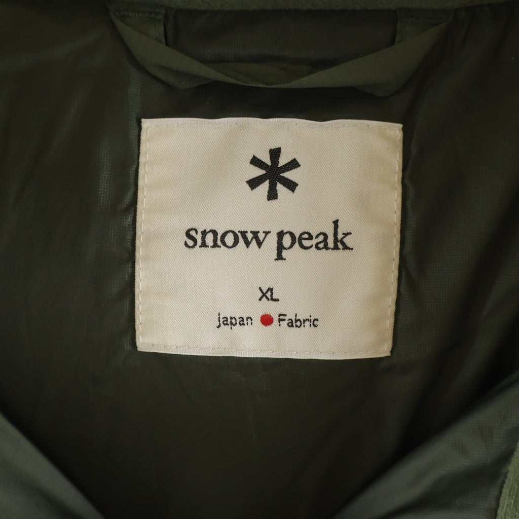 snow peak(スノーピーク) Recycled Light Down Jacket リサイクル ライトダウンジャケット 中綿ジャケット オリーブ JK-22AU005