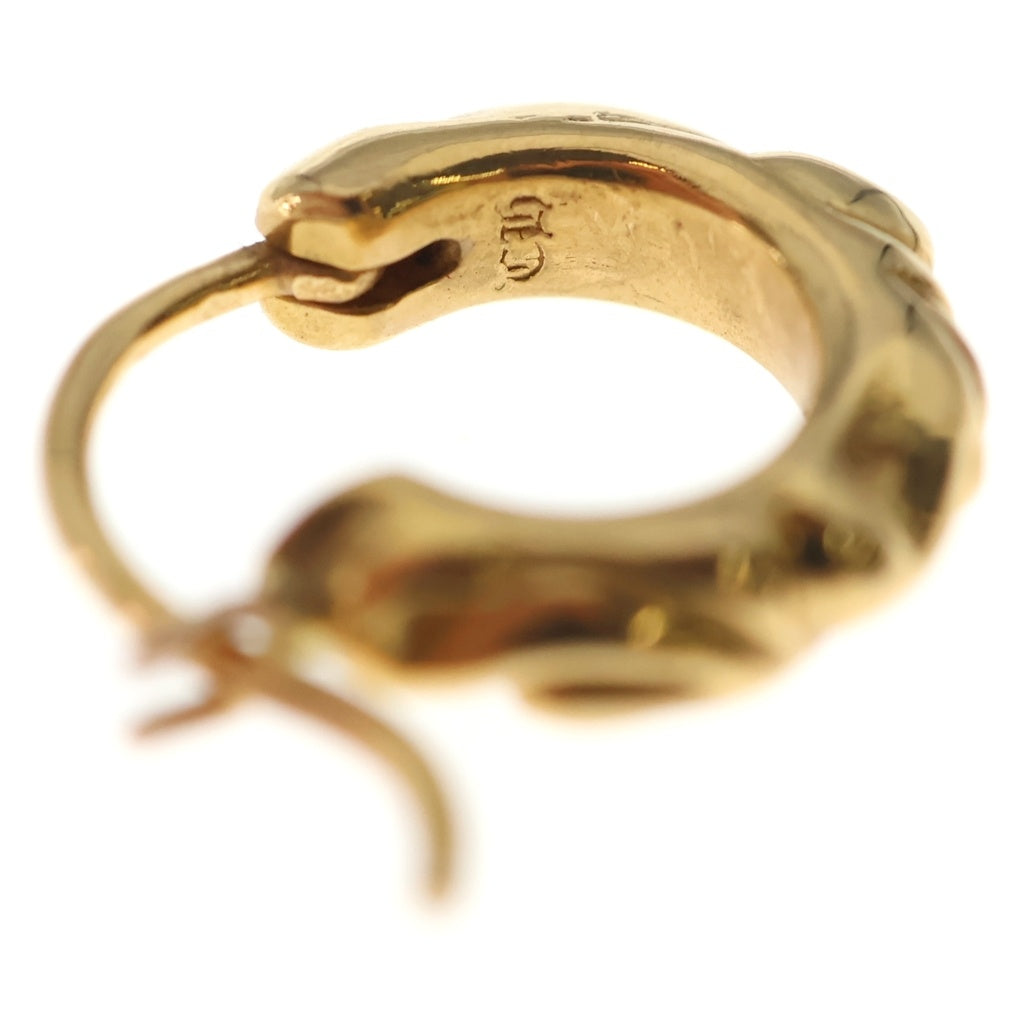 CHROME HEARTS(クロムハーツ) 22K TNY HOOP SCRL タイニースクロールフープピアス ゴールド