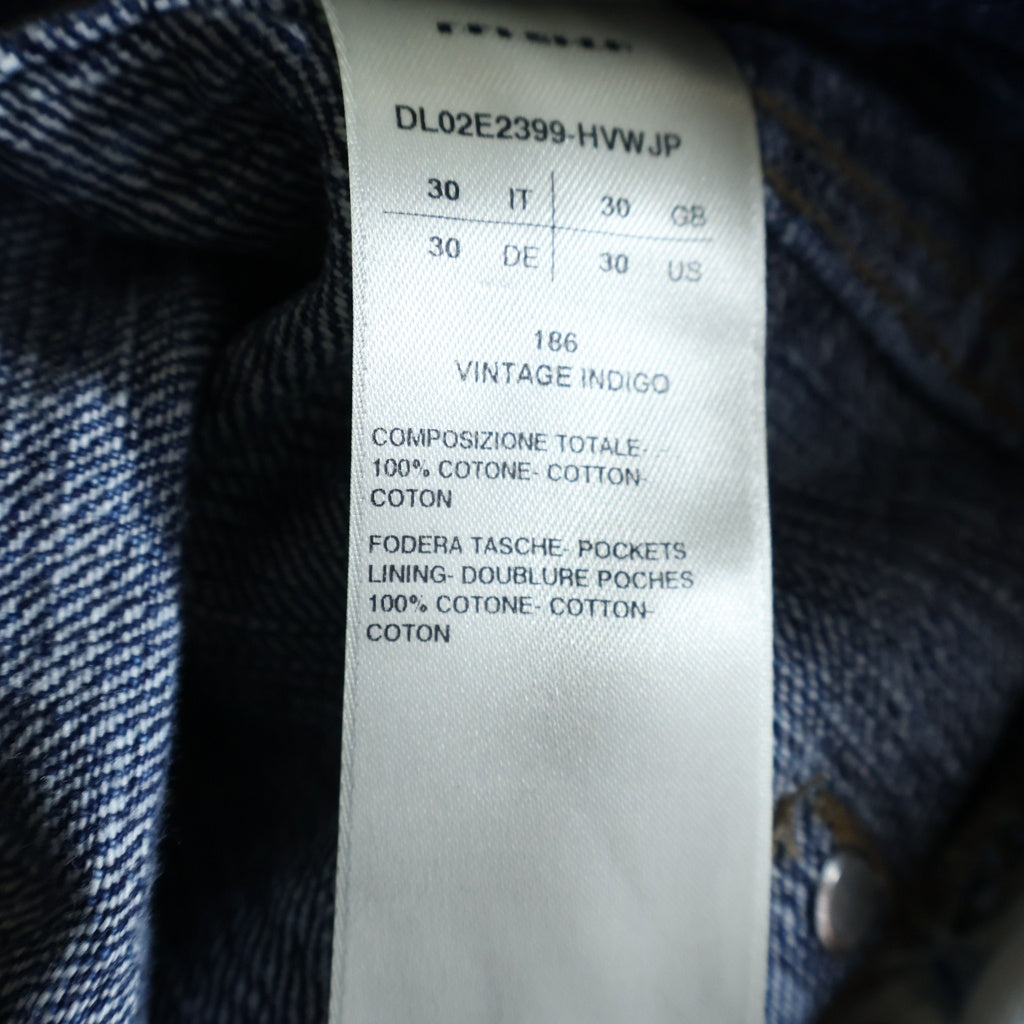 Rick Owens DRKSHDW(リックオウエンス ダークシャドウ) 25AW KURDT IND ヴィンテージ加工 ダメージデニム インディゴ DL02E2399-HVWJP