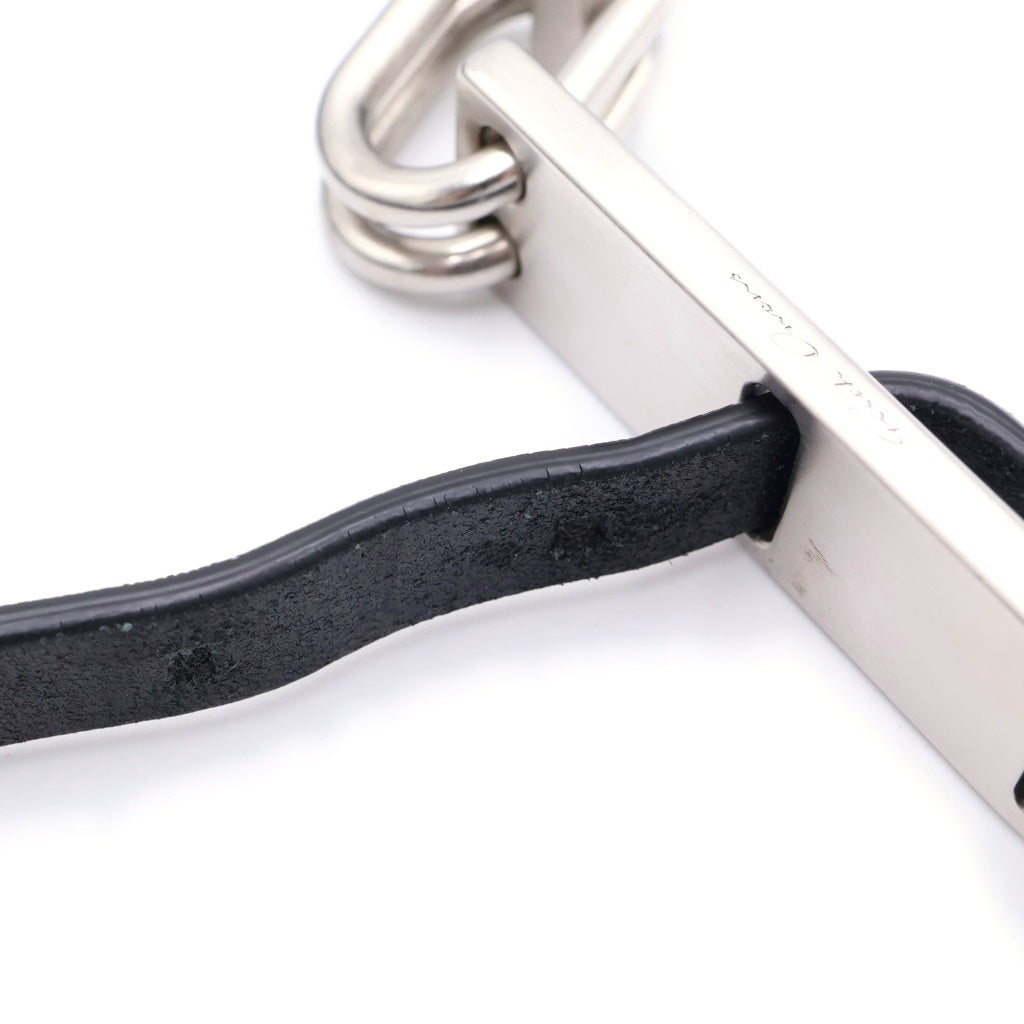 Rick Owens(リックオウエンス) TONGUE BELT タンベルト ブラック/シルバー